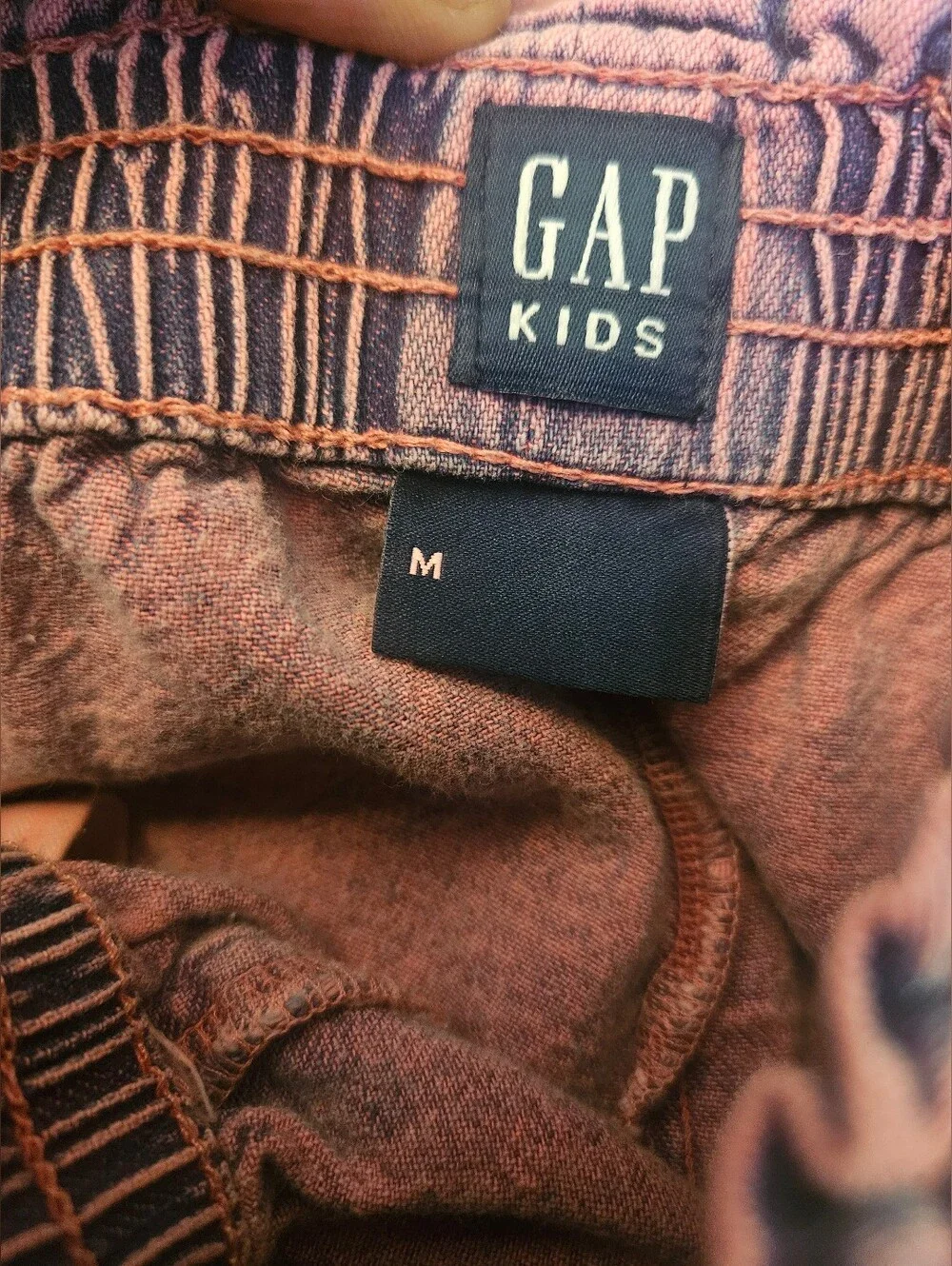 Gap Kids Girls Pink Acid Wash Denim Easy Shorts Pull-On Elastic Waist Size Med/8